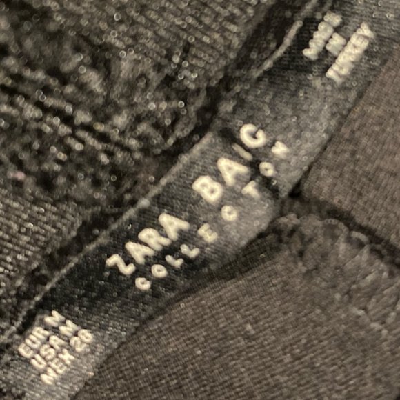 COPY - ZARA BASIC COLLECTION Leggings Black Sz M Nice Detail High Waist - Picture 11 of 12